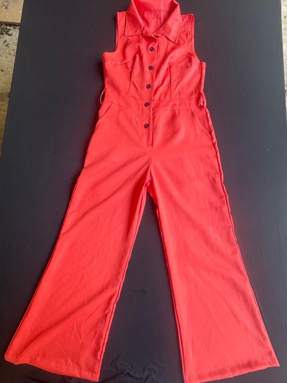 90s Women's Jumper wide leg Orange see measurements for size Poly